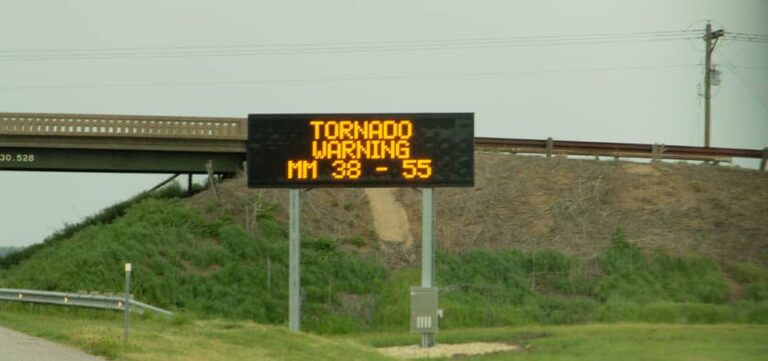 Tornado Warning on I-35 in Kansas