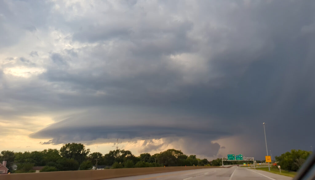 Hailstorm over Wichita Kansas