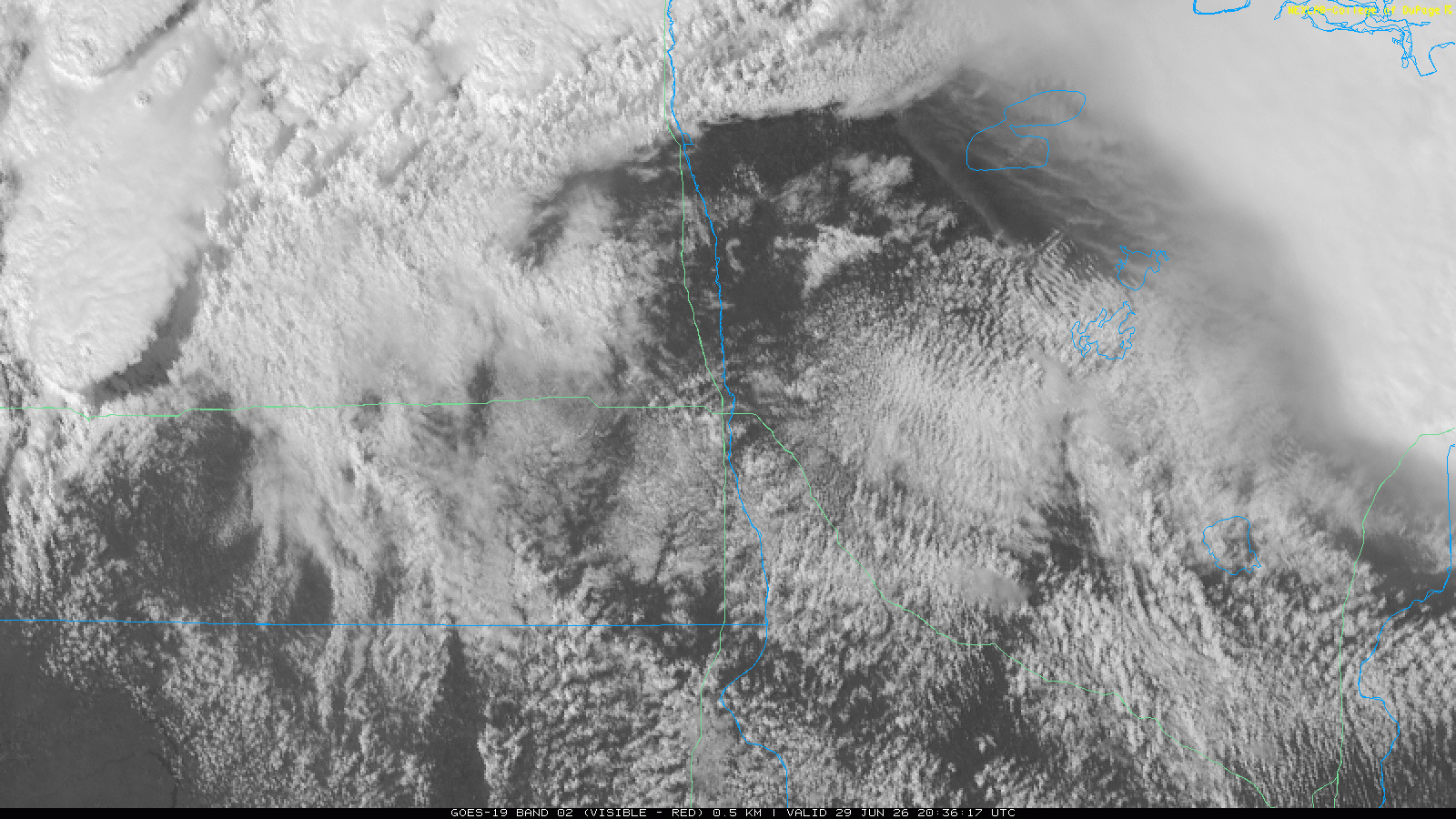 Visible Satellite Loop 5:45 pm CDT